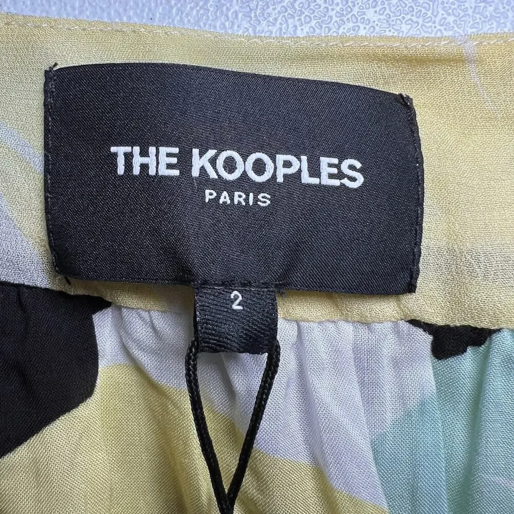 THE KOOPLES Hibiscus Empire Waist Midi Dress Size 2 New With Tags $375 - Picture 5 of 10